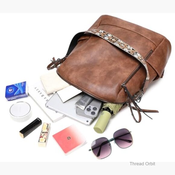 Vegan Leather Backpack Purse, 14\